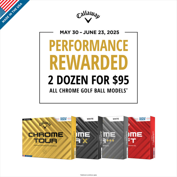 Callawy Chrome Golf Balls- 2 for $95