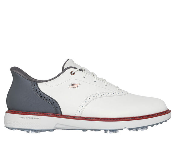 Skechers Men's Presige Golf Shoe- White/Grey