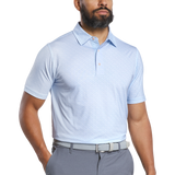 FootJoy Figure Print Lisle Polo- Skyway/White