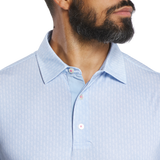 FootJoy Figure Print Lisle Polo- Skyway/White