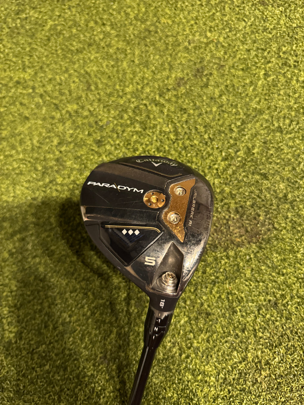 Callaway Paradym Triple Diamond 5 18* Fairway Wood, Hzruds Stiff Flex, RH